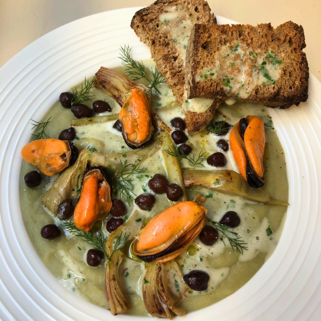 Crema di carciofi del pescatore